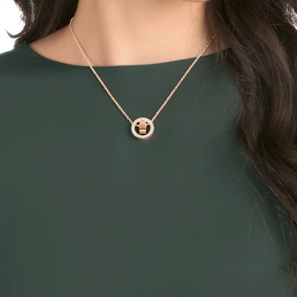 SOLD Swarovski Hollow Pendant - Rose Gold - Picture 10 of 11